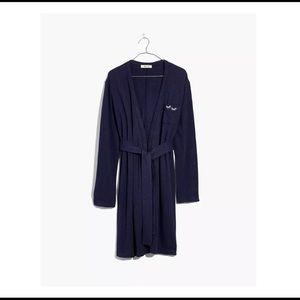 SOLD - Madewell Embroidered Robe -Heather Blue-M/L